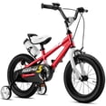 thumbnail image 1 of RoyalBaby Vélo pour Enfant Freestyle d'Extérieur avec Roues Stabilisatrices, 12 Pouces, Rouge, 1 of 12