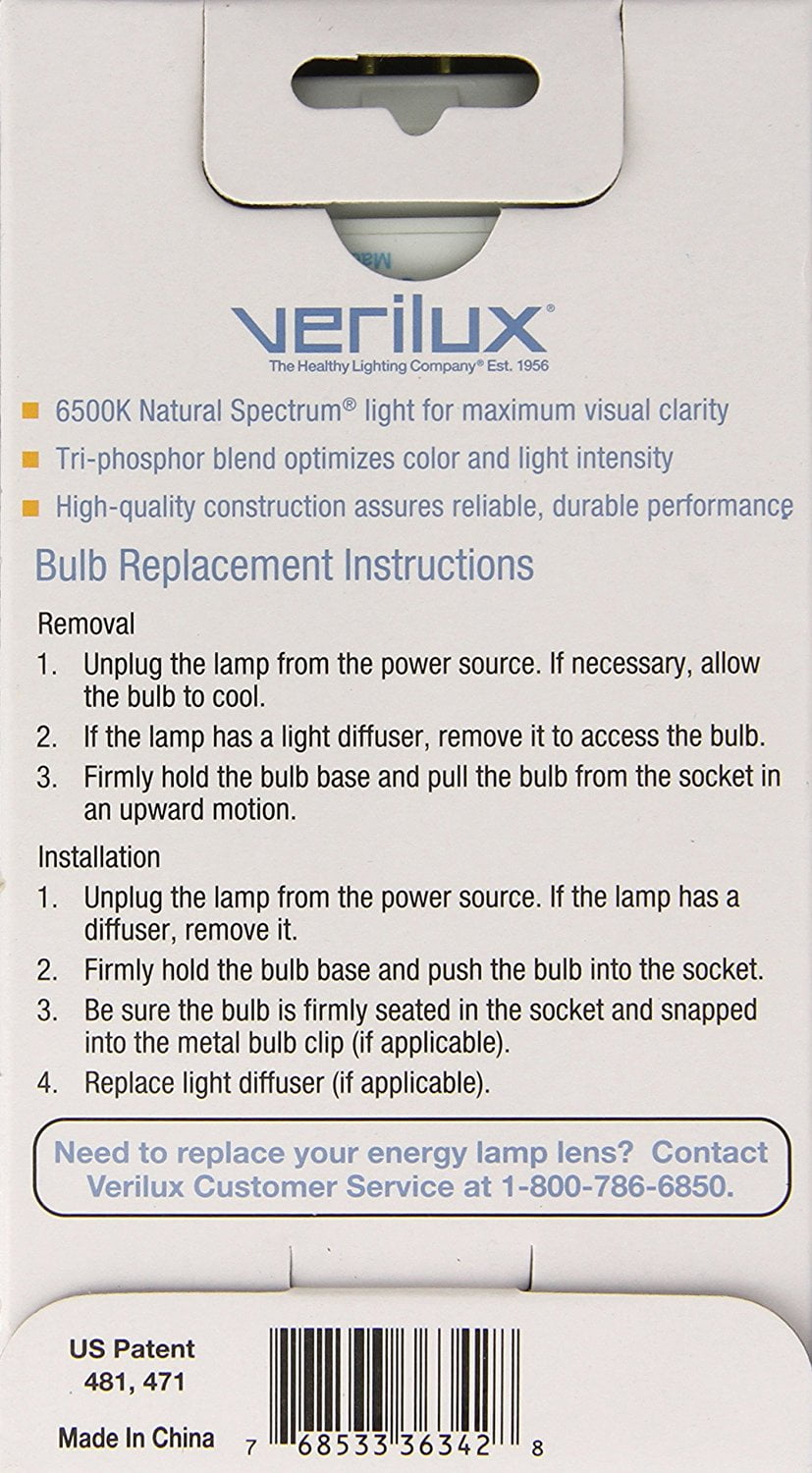 Industrial Verilux 60W Xenon Natural Spectrum Replacement Bulb