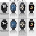 thumbnail image 2 of Yanonmyfd Funda rígidas para PC compatibles con Apple Watch Series 6 5 4 SE, funda protectora completa con protector de pantalla de vidrio templado para iWatch 40mm (Azul Marino), 2 of 16