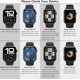 thumbnail image 2 of Yanonmyfd Funda rígidas para PC compatibles con Apple Watch Series 6 5 4 SE, funda protectora completa con protector de pantalla de vidrio templado para iWatch 40mm (Azul Marino), 2 of 16