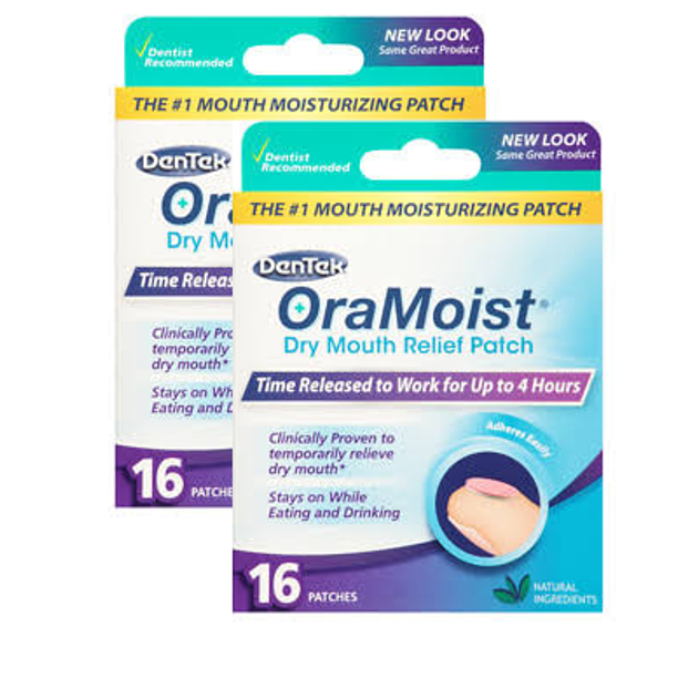 Oramoist Dry Mouth Moisturizing Patch, 16 Count pack of 2