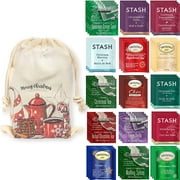 Holiday Tea Sampler, Seasonal Collection - Twinings, Stash, Davidsons - 45 Ct, 15 Flavors