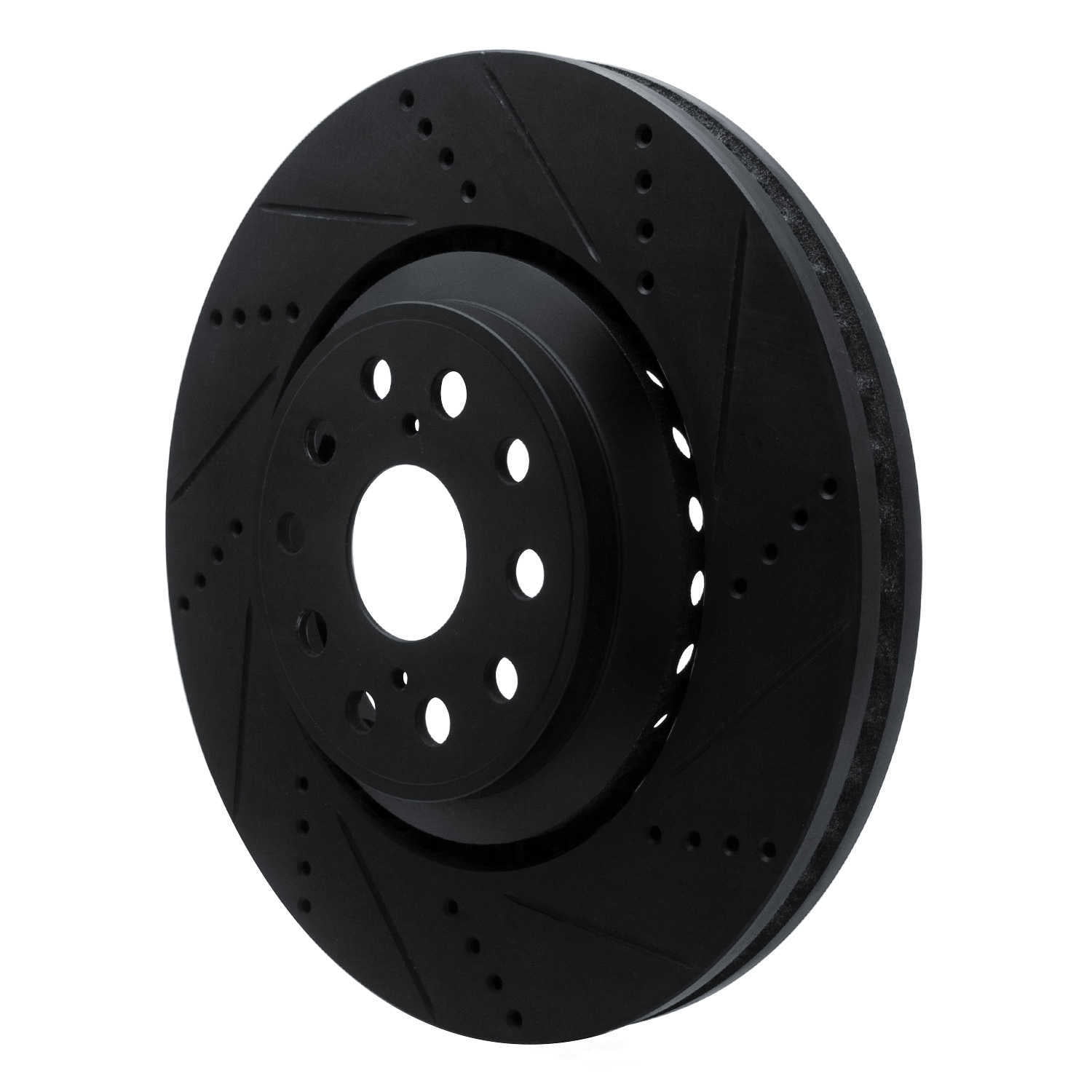 Dynamic Friction Company 633-75020D DFC Brake Rotor - Drilled And Slotted - Black