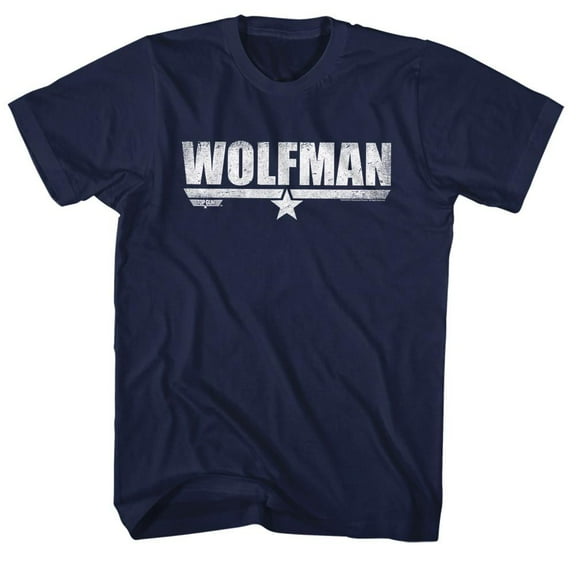 Top Gun Wolfman Navy Adult T-Shirt 5Xl