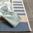 thumbnail image 4 of SAFAVIEH Beach House Henry Striped Indoor/Outdoor Runner Rug, Beige/Blue, 2'2" x 6', 4 of 14
