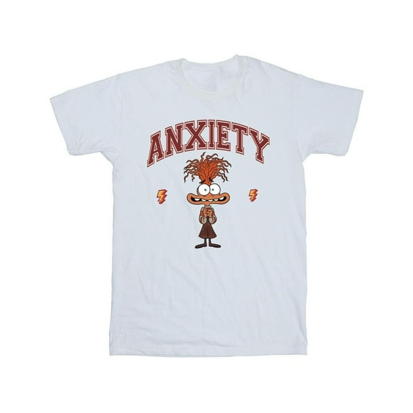 Inside Out 2 T-Shirt en Coton Collégial pour Filles contre l'Anxiété