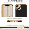 thumbnail image 2 of iPhone 13 Case, Phone Case iPhone 13, Slim Fit Soft TPU with Adjustable Wristband Kickstand Scratch Resistant Shockproof Protective Phone Cover for Apple iPhone 13 6.1 Inch 2021, Black Golden, 2 of 9