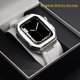 thumbnail image 1 of Kit de modificación de lujo para Apple Watch Case Band 7, 45mm, 44mm, 42mm, marco de bisel de Metal, correa de goma para IWatch 7, 6, 5, 4, 3, SE, 1 of 4