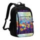 thumbnail image 1 of Easygdp Spring Flower Seasonal Mochila para Laptop de Viaje con Puerto USB, Mochila para Laptop con Puerto de Carga USB para Mujeres y Hombres, 1 of 7