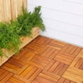 thumbnail image 4 of VIFAH Interlocking 4 Slat 12 Inch FSC Eucalyptus Patio Deck Tiles, 10 Pack, 4 of 7