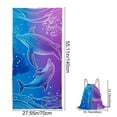 thumbnail image 5 of Tropical Beach Towel with Storage Bag 55x30 Inches, Drawstring Integrated Portable Beach Blanket for Swimming Vacation Camping Travel, Beach Accessory, 5 of 6