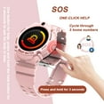 thumbnail image 5 of PTHTECHUS S02 Smart Watch for Boys Girls Smartwatch for Kids with 4G SIM GPS Video Call Pedometer MP3 Flashlights Calculator Alarm Clock Children Holiday Gift Pink, 5 of 8