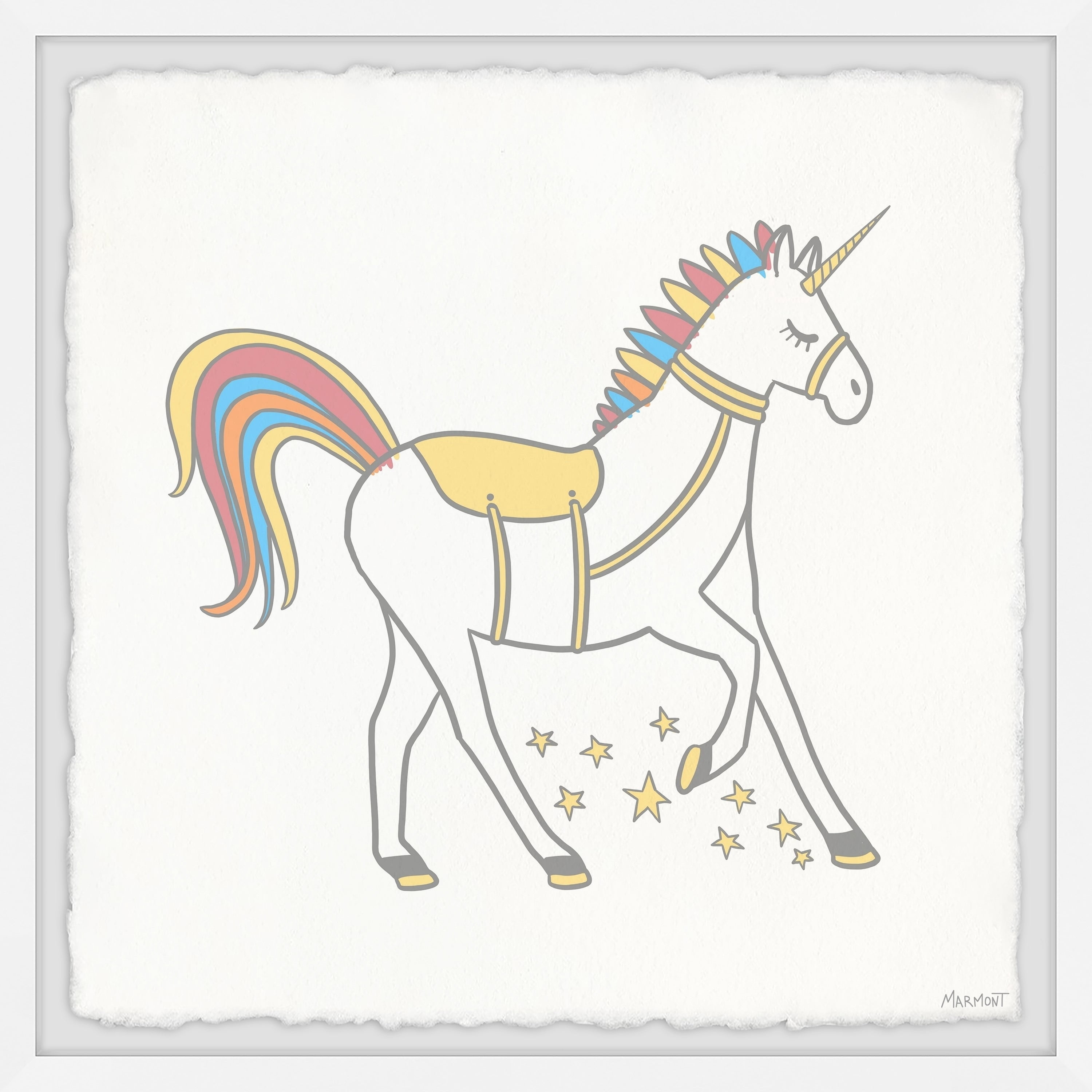 Marmont Hill Colored Mane and Tail Framed Wall Art