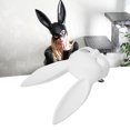 thumbnail image 1 of Bunny , Women Rabbit  Prevent Deformation Half Face Long Ears  for Christmas, 1 of 7