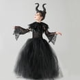 thumbnail image 4 of Vestido de Halloween para niños y niñas, disfraz de bruja y reina, maléfica, fiesta de carnaval, disfraces góticos, 4 of 5