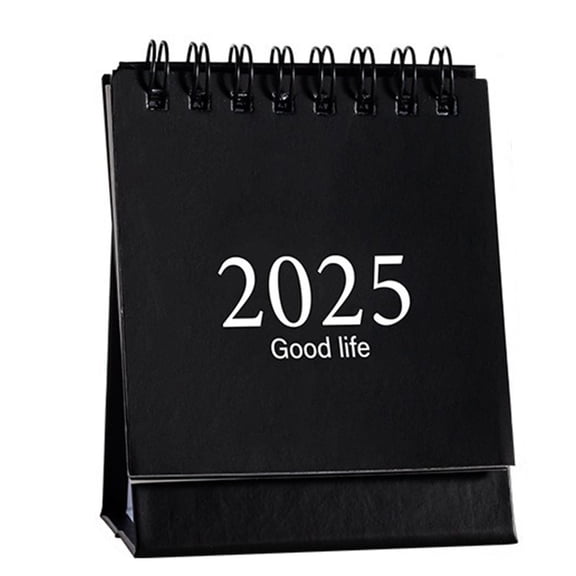 MOQIN Mini Desk Calendar 2025, Standing Flip Small Desk Calendar- January 2024 to Dec 2025 12 Monthly Desktop Calendar- Thick Paper Twin-Wire Binding for Home or Office