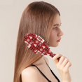 thumbnail image 2 of Red Christmas Patchwork Pattern Hair Brush,Girls Detangling Hair Brush,Glide Through Tangles with Ease for Wet & Dry Hair,8.8"X2.8", 2 of 7