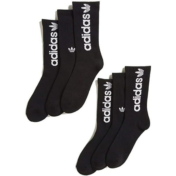 Adidas Men's Athletic Sport Moisture Wicking Cushioned Crew Socks 6 Pack,  Black (Shoe Size 6-12) - Walmart.com