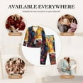 thumbnail image 7 of Haiem Colorful Daisy Sunflower Cow Pattern Women’s Long-sleeve Sleepwear,Sleepwear Set,2-piece Loungewear Set,Soft PJs Comfy Nightwear with Pockets-XX-Large, 7 of 7