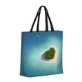 thumbnail image 2 of Naloa Paradise Island Tote Bag for Women, Foldable Tote Bag With Zipper, Large Shoulder Bag, Top Handle Handbag for Travel, Work, Shopping, 2 of 9