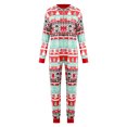 thumbnail image 1 of Seyurigaoka Family Matching Christmas Pajamas Outfit Cartoon Print Long Sleeve Hooded Jumpsuit Elasticated Closure Festive Pjs Clothing, 1 of 9
