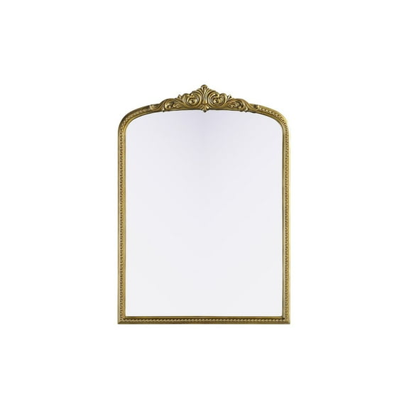 Elegant Decor Naomi Vintage Resin Mirror 30x42 in Antique Brass