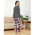 thumbnail image 5 of Cotton Pajamas Sets for Women 2pcs Long Sleeve and Long Pants Pajama Set Cute Print Pajama Set Womens Soft Loungewear Set with Pockets, S-XXL, 5 of 12