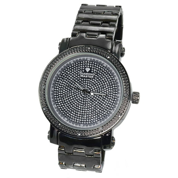 Men Gunmetal Black Diamonds Clubbing Business Watch 50mm case