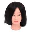 thumbnail image 2 of Falleo Clearance Hairdressing Mannequin Head Human Hair Practice Training Cosmetology Manikin HeadBlack, 2 of 5