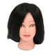 thumbnail image 4 of Cabeza de maniquí de peluquería con cabello humano para práctica de cosmetología, color negro, 4 of 14