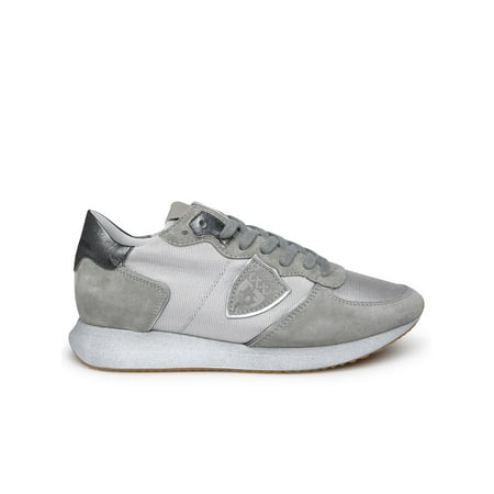 

Philippe Model Woman Trpx Sneakers In Grey Technical Fabric Blend