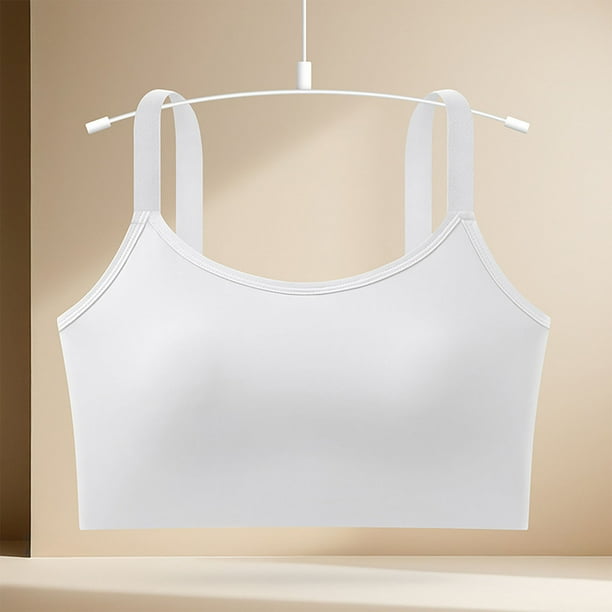 Sujetador de realce de color liso para mujer, lencería plegable y caída, blusa de poliéster para uso diario.