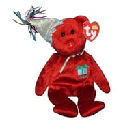 Angle View: Ty Beanie Baby: July the Bear with Hat | Stuffed Animal | MWMT