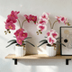 thumbnail image 2 of 2pc Orquídeas Artificial Flor Eterna Decoracion 32 Flores Xtellar rosa, 2 of 3