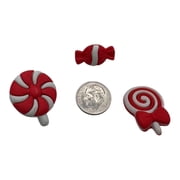 Christmas Candy Button Set – 27-Piece Holiday-Themed Assortment for Sewing, Scrapbooking & DIY Crafts