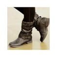 thumbnail image 3 of SIMANLAN Womens Ankle Chelsea Boots Buckle Faux Leather Warm Lined Winter Boots Shoes, 3 of 3