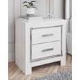 thumbnail image 2 of Signature Design by Ashley Contemporary Altyra 2 Drawer Nightstand, White, 2 of 8