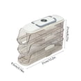 thumbnail image 2 of Automatic Rolling Egg Organizer, Slide-Type Egg Roller and Egg Rack for Refrigerator Side Doors, Household Egg Storage Box and Egg Timer, Space-Saving Egg Carton that Holds Eggs Securely, 12*8*4in, A, 2 of 6