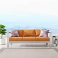 thumbnail image 2 of Afuera Living Modern Aluminum/Fabric Patio Sofa in Silver/Orange, 2 of 10
