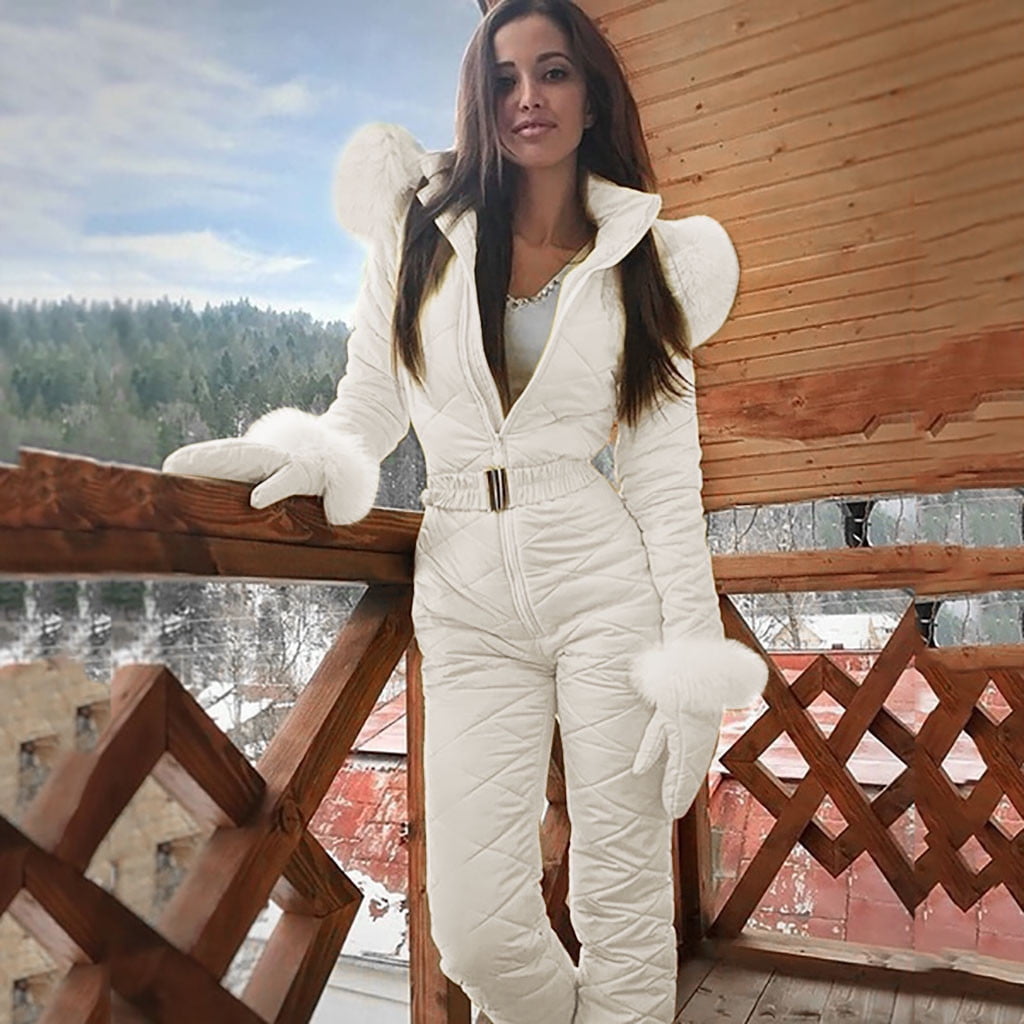 Fsqjgq Jumpsuits for Women White Bodysuit Boho Fashion Casual Thick Hot  Snowboard Skisuit Outdoor Sports Zipper Ski Suit Bib Overalls Winter Warm  Jumpsuit Rompers 99S Outfits for Women XL - Walmart.com