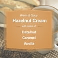 thumbnail image 2 of Mainstays Hazelnut Cream Scented 3-Wick Glass Jar Candle, 11.5oz, 2 of 7