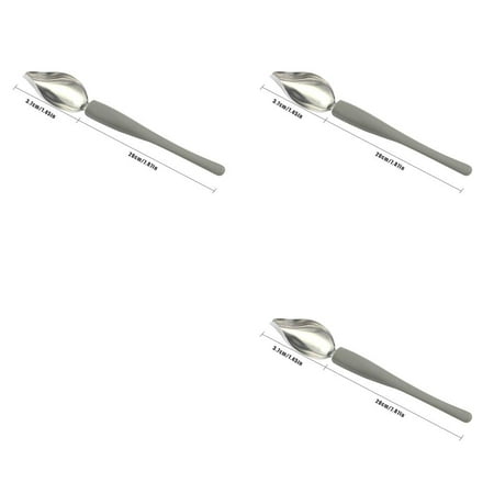 

3Pcs Sauce Spoon Stainless Steel Plate Pencil Dish Art Tool Draw Art Spoon for Pastry Chocolate