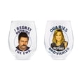 thumbnail image 1 of Parks and Recreation Ron & Leslie 20-Ounce Stemless Wine Glasses | Set of 2, 1 of 2
