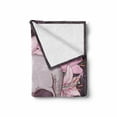 thumbnail image 2 of Skull Soft Flannel Fleece Throw Blanket, Gothic Botanical Design Graphic with Lily Blooms with Skeleton Head, Cozy Plush for Indoor and Outdoor Use, 50" x 70", Multicolor, by Ambesonne, 2 of 6