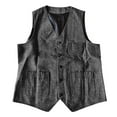 thumbnail image 5 of BVOFAR Mens Suit Vest Retro Herringbone Tweed Waistcoat Formal Wool Blend V Neck Vests Banquet Prom Dress Waistcoats Gray S, 5 of 5