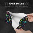 thumbnail image 5 of Lsque Geometric 1980s Styled Printed Long Tissue Box Cover Holder, Facial Paper Organizer Dispenser,Triangle with Bottom Belt, PVC Leather Decorative Organizer, 5 of 9