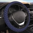 thumbnail image 4 of Cauagu Anchor Heart Blue Print Car Steering Wheel Cover - Universal Car Accessory for Diverse Cars for Steering Wheel with a Diameter of 14.5"-15", 4 of 7