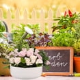 thumbnail image 3 of AMERTEER 1Pc Bonsai Flower Pot Simple Ceramic Plant Pots Creative Planter Container for Garden (White), 3 of 6