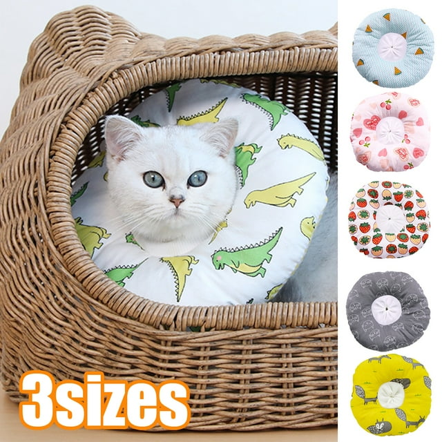 Neinkie Adjustable Cat Recovery Collar, Waterproof Neck Elizabethan Cone After Surgery, Wound Healing Protective Soft Edge for Pets/Kitten/Cats/Small Dogs/Big Dog,3 Sizes