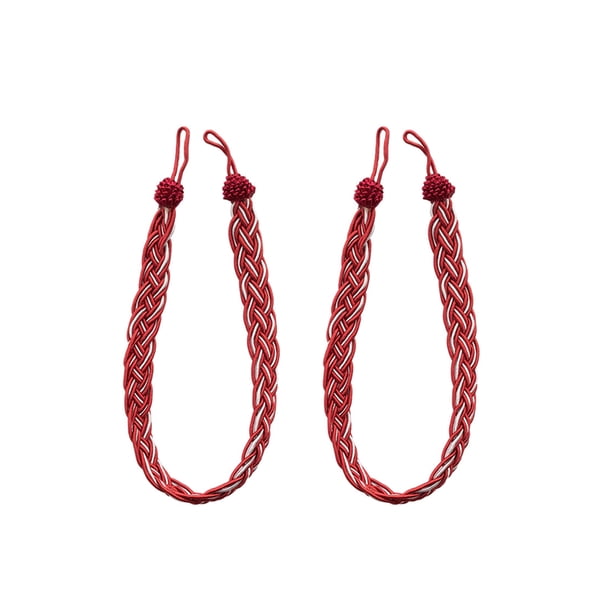 Billuyoard 2X Tie Back cortina vendaje decoración colgante accesorios para el hogar interesante adorno multiusos poliéster exquisito Decoración del hogar Rojo Billuyoard HA083048-01